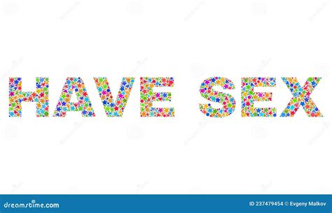 bright have sex mosaic text from stars stock vector illustration of ability word 237479454