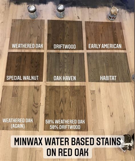Oak Floor Stain Color Chart