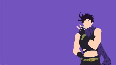 We determined that these pictures can also depict a josuke higashikata, jotaro kujo, koichi hirose, okuyasu nijimura. Jojo Joseph Joestar With Black Hair With Purple Background ...