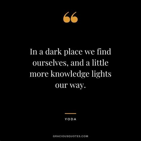 In A Dark Place We Find Ourselves And A Little More Knowledge Lights