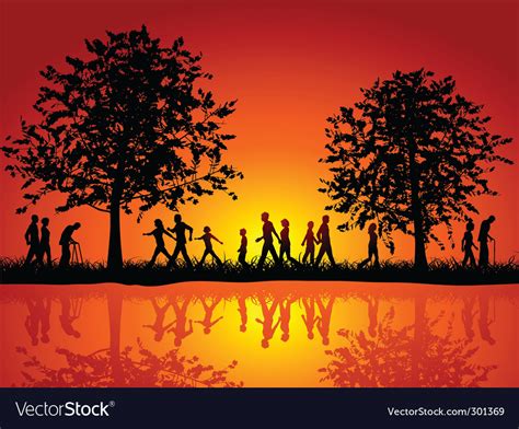 Nature Silhouette Royalty Free Vector Image Vectorstock
