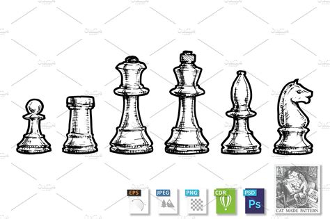 Drawing Of Chess ~ Illustrations ~ Creative Market