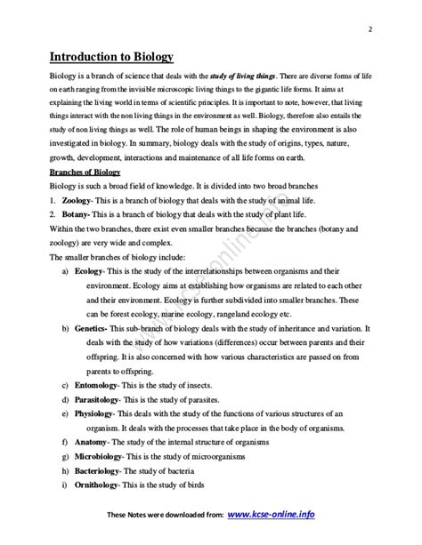 Breanna Biology Form 2 Notes