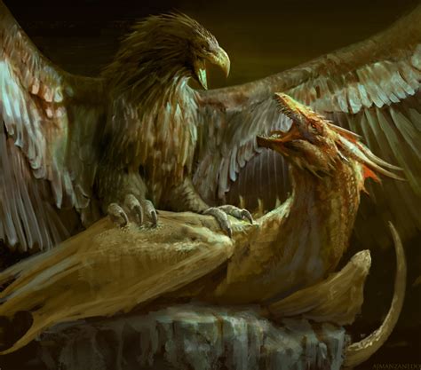 Artstation Eagle Vs Dragon Wip Antonio J Manzanedo Mythical