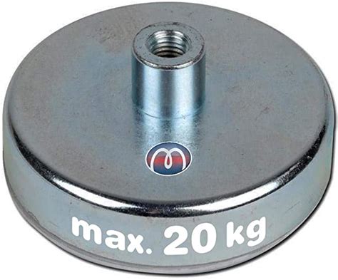 Basi Magnetiche Con Boccola Filettata Ø6 32mm Neodimio N35 Ndfeb