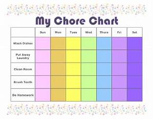 Chore Chart Template Excel Templates