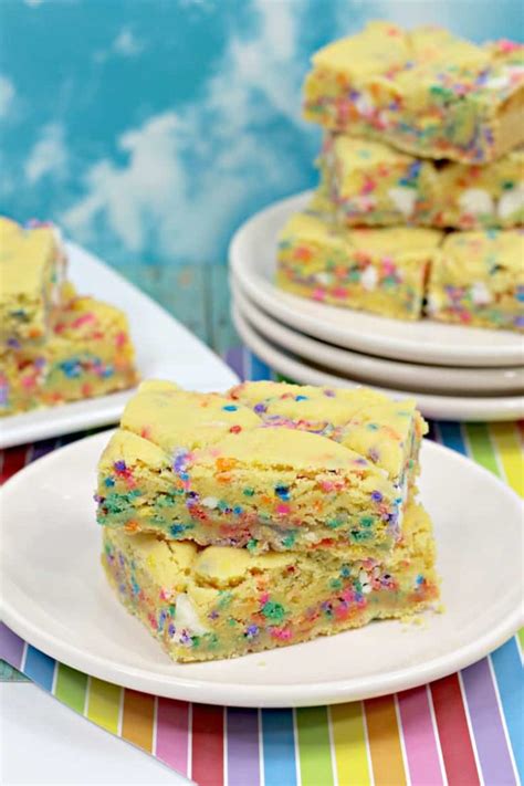 Funfetti Cookie Bars Easy Cake Mix Cookie Bar Recipe