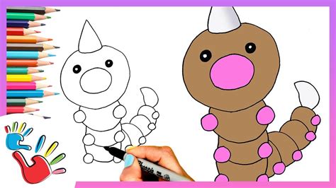 How To Draw Weedle From Pokemon Easy Step By Step Tutorial For Kids