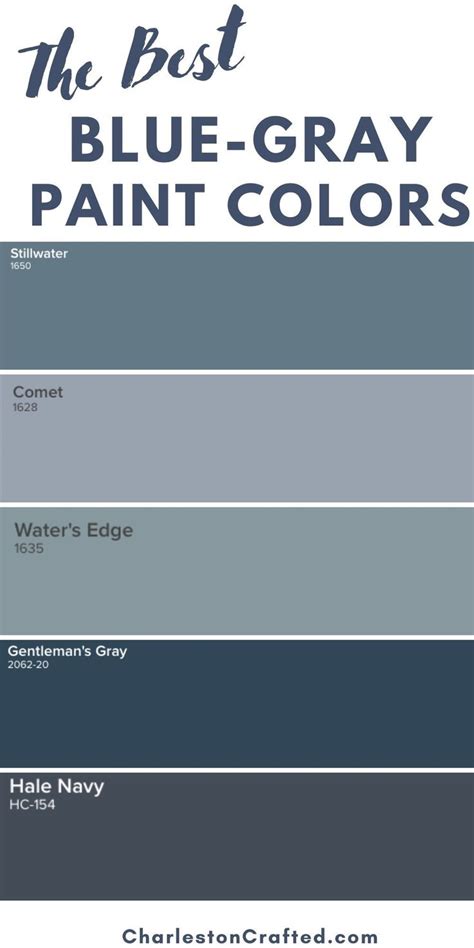 The 41 Best Blue Gray Paint Colors In 2020 In 2020 Blue Gray Paint