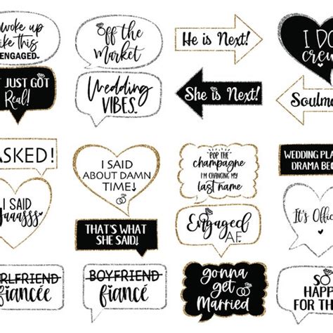 Engagement Party Photo Booth Props Engagement Party Etsy
