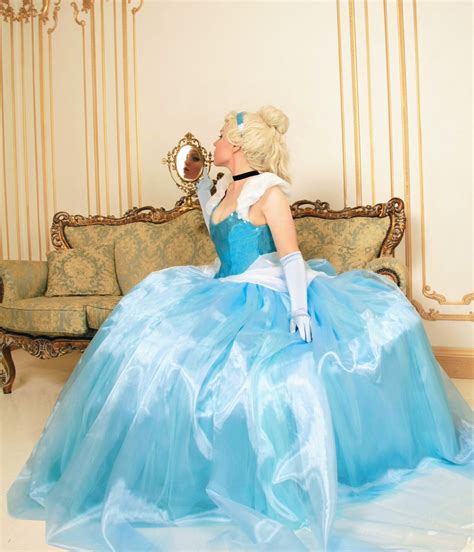 Cinderella Princess Blue Dress Cosplay Adult Dress Princess