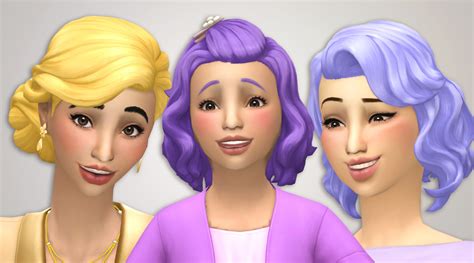 Sims 4 Cc Finds — Noodlescc Vintage Glamour Stuff Hair Recolors I