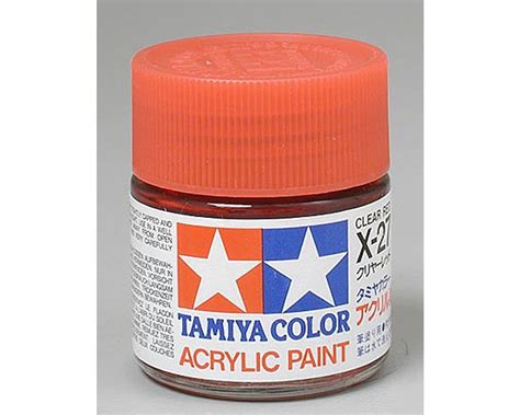 Tamiya X 27 Clear Red Gloss Finish Acrylic Paint 23ml Tam81027