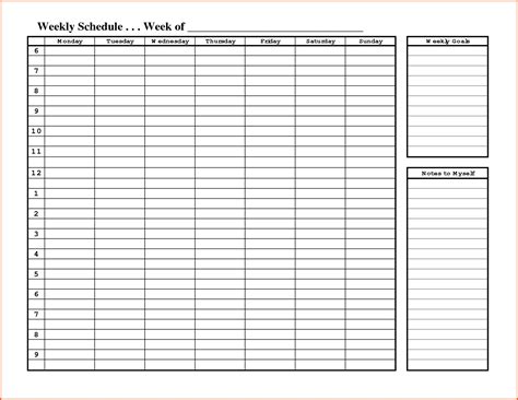 Free Printable Weekly Employee Schedule Template Calendar Design