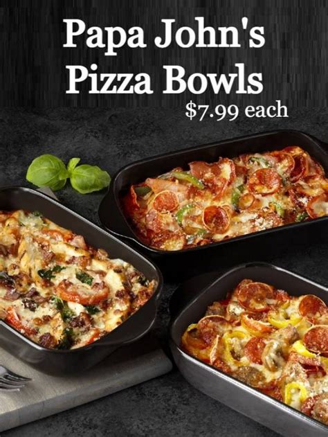 Papa John’s Introduces Pizza Bowls To Its Pizza Lovers Eat Specials