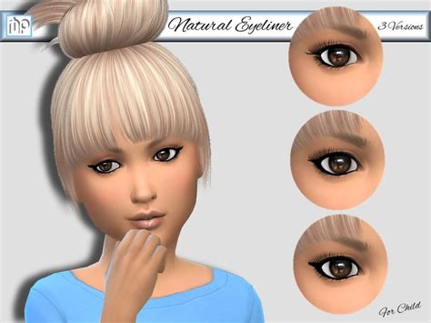 Martyps Mp Natural Eyeliner For Child Sims 4 Children