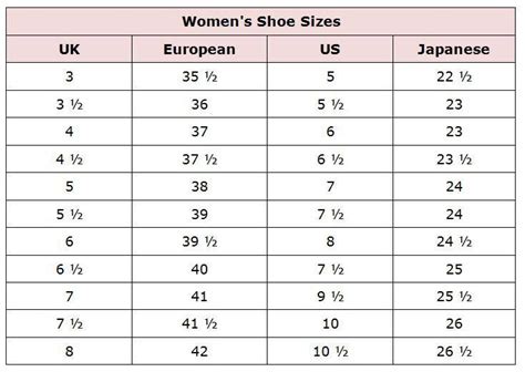 Shoe Size Conversion Chart | Stompers | Pinterest | Art, Woman shoes ...