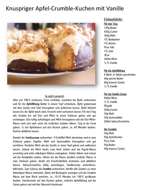 Süße streusel und säuerliche äpfel: Knuspriger Apfel-Crumble-Kuchen mit Vanille-001 ⋆ ...