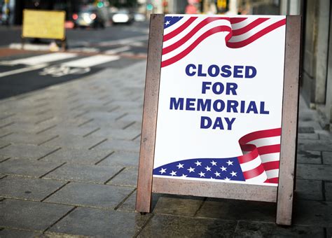 Printable Sign Closed Memorial Day Example 3 Mom Envy