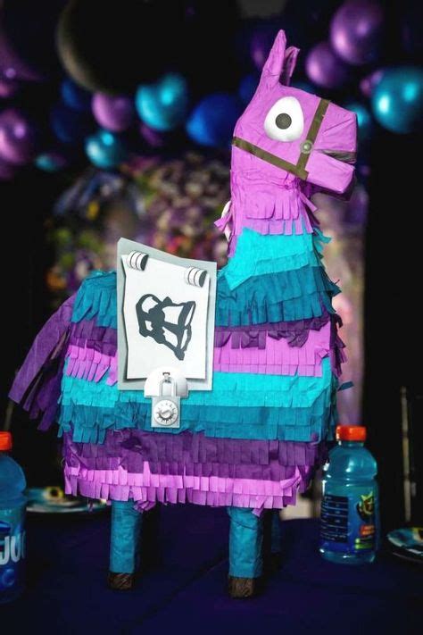 Check Out This Awesome Fortnite Birthday Party The Llama Pinata Is