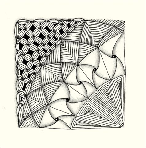 Time For Tangling Classic Zentangle® Bales Fragments D4 K14 And Q4