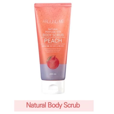 Readystockaround Me Peach Nature Perfume Vita Body Scrub 200ml