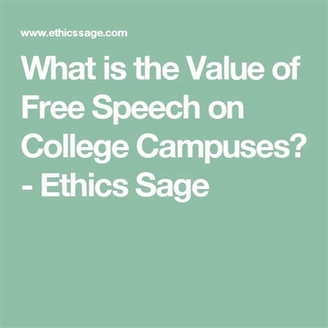 What Is The Value Of Free Speech On College Campuses Free Speech