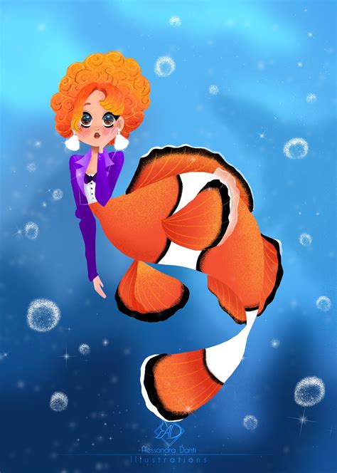 Artstation Clown Fish Mermaid