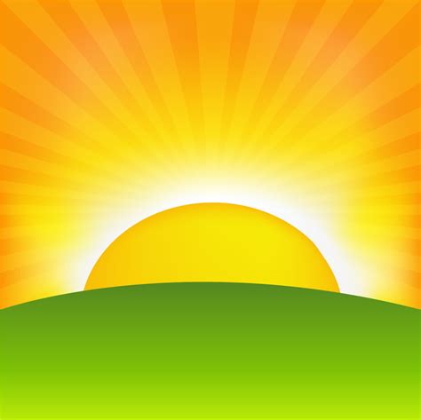 Sunrise Cartoon Background Vector Download