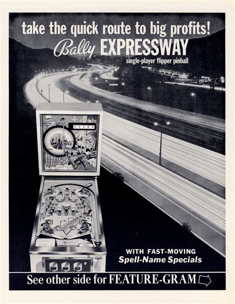 Expressway Bally Manufacturing Co Pinball Usa The Arcade Flyer Archive