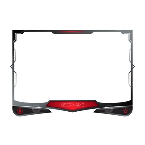 Twitch Stream Overlay Gradient Red Black Facecam Border Png Twitch