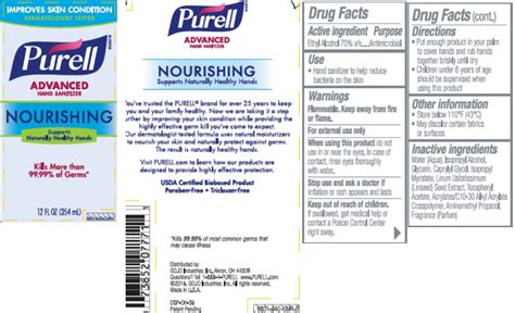 Purell Advanced Hand Sanitizer Nourishing