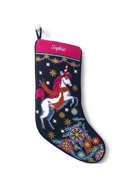 Lands' End Needlepoint Personalized Christmas Stocking - Walmart.com