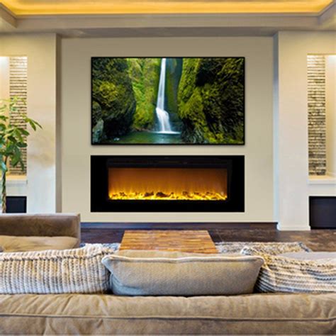 This luxurious electrically powered fireplace tv stand is a must for all of you who want the very best for your modern home. Sideline 60 80011 60" Recessed Electric Fireplace ...