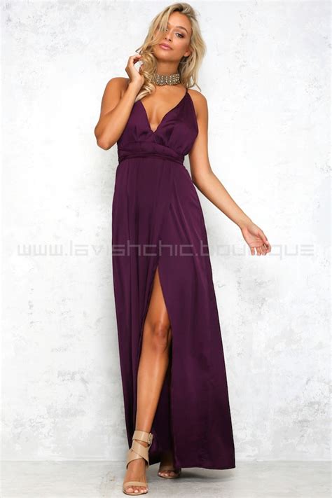 catwalk maxi dress purple