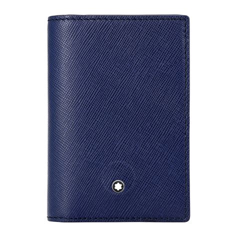 This men's wallet features compartment for business cards and 2 pockets for credit cards. Montblanc Sartorial Leather Business Card Holder - Indigo ...
