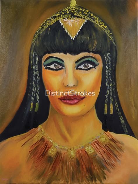 Oil Painted Cleopatra The Egyptian Ruler Ancient Egypt Print Sticker By Distinctstrokes