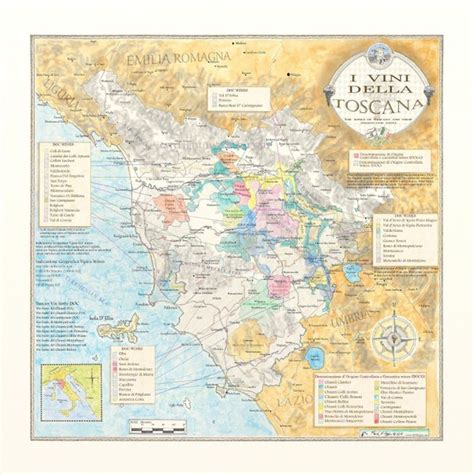 Detailed Map Of Tuscany Region Of Italy