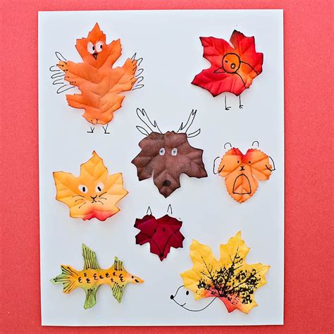 Leaf Animal Art With Template Hello Wonderful