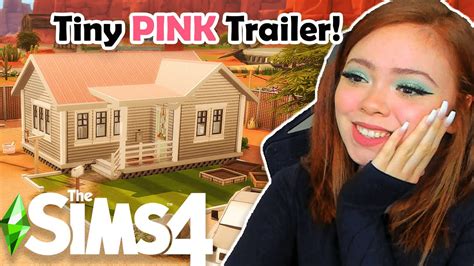Pink Tiny Home Trailer The Sims 4 Speed Build Youtube