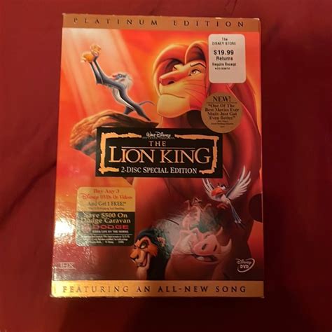 Disney Media The Lion King Disc Platinum Edition Dvd Poshmark