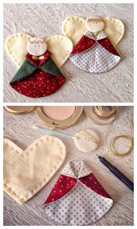 Diy Christmas Fabric Angel Ornament Free Sewing Patterns Fabric Art