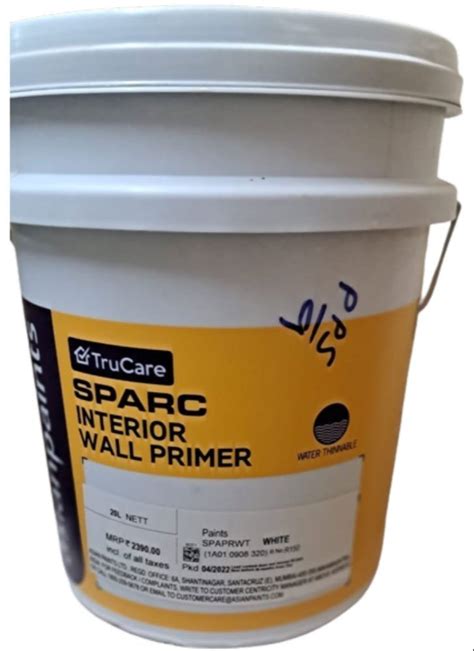Asian Sparc Interior Wall Primer Paints 20L At Rs 1900 Litre In