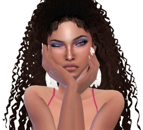 The Sims 4 Ebonix Curly Hair Ethnic Alpha Hair Ts4 Cc Sims 4 Afro