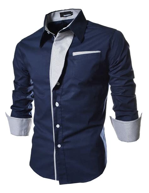 2015 Fashion New Men S Long Sleeve Shirts Men Slim Fit Dress Shirt Casual Shirt With Pocket