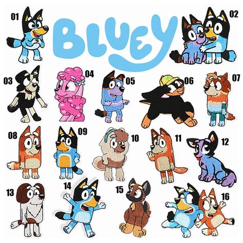 Bluey Iron On Patches Patch Bingo Embroidery Coco Etsy