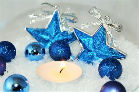 Free Images Star Blue Candle Decor Christmas Tree Advent