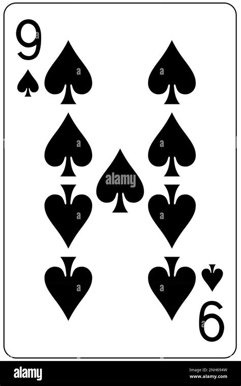 Nine Of Spades Playing Card Stock Photo Alamy