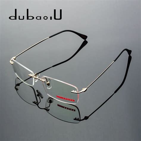 alloy glasses men rimless prescription glasses optical myopia reading progressive photochromic