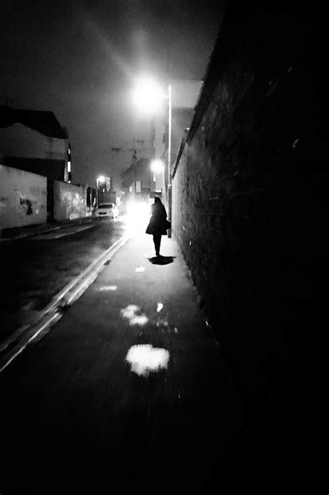 Walking Alone Dublin Ireland Black And White Mobile Street